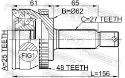 ���� ������� �������� ������ ����� ��� Hyundai Sonata, Hyundai Tucson, Hyundai ix35 febest 1210-tuca48 1210TUCA48 ����