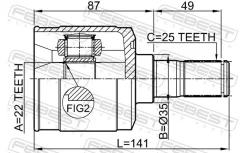 ���� ���������� 22x35x25 Febest 1211Accmt 1211ACCMT ����