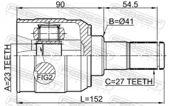���� ���������� ����� 23x41x27 Febest 1211Cremtlh 1211CREMTLH ����