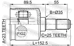 ���� ���������� 23x35x25 | ����� ����/��� | Febest 1211LAN 1211LAN ����