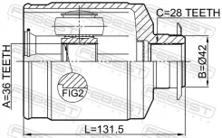 ���� ���������� ������ 36x42x28 Febest 1211Sanfe22RH 1211SANFE22RH ����