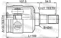 ���� ���������� ����� 33x41x27 Febest 1211TUC4WDLH 1211TUC4WDLH ����
