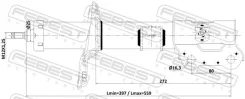 ����������� gas.twin tube ����� ��� Febest [12110007FL] 12110007FL ����