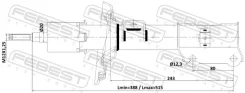 ����������� gas.twin tube ����� ��� Febest [12110011FL] 12110011FL ����