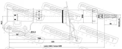 ����������� Hyundai Accent 11 2010-2015 �����. ����. ���. Febest 12110022FR ����