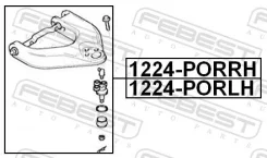 ����� 1224-Porrh �������� ������� (CQKH 15R/CQKH 19R/54430-43002/4B000) 1224PORRH ����