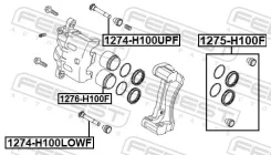 ������ ������������ ���������� �������� �������� ������ ����� ��� Hyundai H-1, KIA Carens, KIA Bongo febest 1274-h100upf 1274H100UPF ����