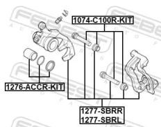 ������� ��������� �� ������ ������ ������ ��� KIA RIO, Hyundai Solaris, Hyundai Accent Febest 1277-SBRR 1277SBRR ����