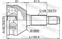 ���� �������� 30x56x28 Febest 1510007 1510007 ����
