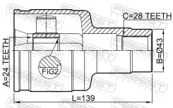 ���� ���������� 24x43x28 | ����� ���� | Cherytiggo T11 [178Febest1511002] 1511002 ����