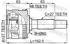 ���� �������� 27x60x27 Febest 1610801A48 1610801A48 ����