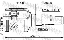 ���� ���������� ������ 33x45x37 Febest 1611164SRH 1611164SRH ����