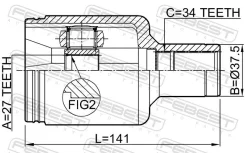���� ���������� ����� 27x37.5x34 Febest 1611220LH 1611220LH ����