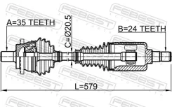 ������ 24x556x35 | ����� ���� | Febest 1614211RH 1614211RH ����
