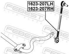 ���� ������������� �������� ������, ����� ��� Mercedes-BENZ C-Class, Mercedes-BENZ E-Class, Mitsubishi Montero [USA] Febest 1623-207LH 1623207LH ����