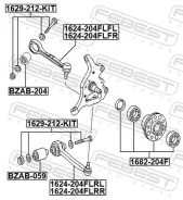 ����� �������� ������ ����� Mercedes BENZ W204 (2007) [178Febest1624204FLRL] 1624204FLRL ����