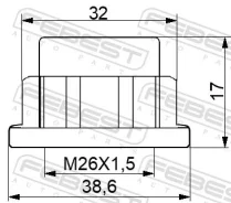 ����� ��������� 32x17, ������, ����� ��� Mercedes-BENZ E-Class, Mercedes-BENZ C-Class, Mercedes-BENZ S-Class Febest 1698-NHUB03 1698NHUB03 ����
