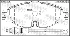������� ��������� �������� (� �������� ������) Febest 1701-8VF 17018VF ����