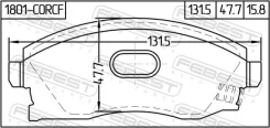 ������� ��������� OPEL Meriva A �����. (�����. ) (� ������� � ��������������� ���������) Febest 1801CORCF ����