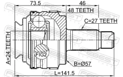 ���� �������� ������ 24x57x27 Febest 1910E87A48R 1910E87A48R ����