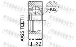 ���� BMW 5 E34 1987-1996 �����. ����. Febest 1911E34 ����