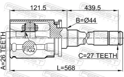 ���� ���������� �������� ������ 26x44x27 Febest 1911E70RH 1911E70RH ����