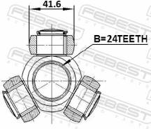 ������� 24x41.6, ������, ����� ��� BMW 3, BMW 5, BMW 4 Febest 1916-E60 1916E60 ����