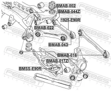 ���� ���������� ������ ������, ����� ��� BMW 3, BMW 1, Lexus ES [USA] Febest 1925-E90R 1925E90R ����