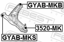 ����� ������� �������� �������� Geely MK (2008-2015) [178Febest3520MK] 3520MK ����
