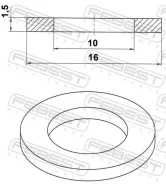 ������ �������������� 10x16x1.5 | ����/��� | ��� Mitsubishi Lancer, Mazda 323, Mazda 626 febest 88430-101615c 88430101615C ����