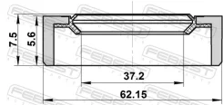 ������� ������� 37.2x62.15x5.6x7.5 | ����/��� | Febest 95BDY39620608X ����