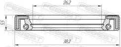 ������� ������� ����� 26.2x38.2x5.55x5.55 | ����/��� | Febest 95FAY-28380606X 95FAY28380606X ����
