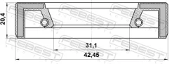 ������� ������� ��� ����������������� 31.1x42.45x8.6x20.4 ����, ��� Febest [95FAY33420920X] 95FAY33420920X ����