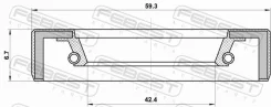 ������� ������� ��������� 42.4x59.3x6.7x6.7 | ����/��� | ��� Nissan Bluebird, Nissan Maxima, Nissan Prairie febest 95fby-44590707r 95FBY44590707R ����