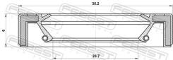    23.7X35.2X6X6 Febest 95GAY-25350606R 95GAY25350606R 