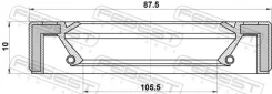 ������� ������� Toyota Caldina AT191/CT19#/ET196/ST19# 1992.11-2002.06 Febest 95GAY891051010L ����