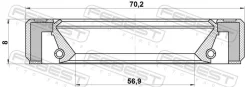 ������� ������� 56.9x70.2x8x8 | ����/��� | Febest 95GBY60700808L 95GBY60700808L ����