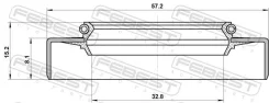 ������� ������� 32.8x57.2x8.1x15.2 ����/��� Febest [95GDS34570815X] 95GDS34570815X ����