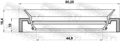 ������� ������� 44.9x80.25x10x16.4 | ����/��� | Febest 95HAY46801016C 95HAY46801016C ����