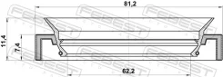 ������� ��������� 62.2x81.2x7.4x11.4 | ����� ����/��� | Febest 95HAY64810711X 95HAY64810711X ����