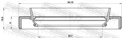 ������� ������� 32.7x54.15x9x15 | ����/��� | Febest 95HBY34540915R 95HBY34540915R ����