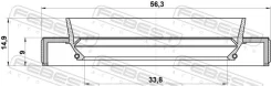 ������� ������� 33.8x56.3x9x14.9 | ����/��� | ��� Mazda 323, Mazda 626, Mitsubishi Lancer febest 95hby-35560915c 95HBY35560915C ����