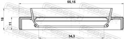������� ������� 34.3x55.15x11x18 Febest 95HBY36551118X 95HBY36551118X ����