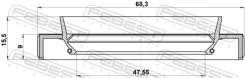 ������� ������� 47.55x68.3x9x15.5 | ����/��� | ��� Toyota Avensis, Toyota Camry, Toyota RAV4 febest 95hby-49680915l 95HBY49680915L ����
