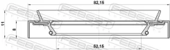 ������� ��������� 52.15x82.15x8x11 | ����� ����/��� | Febest 95HDS-54820811X 95HDS54820811X ����