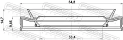 ������� ������� 33.4x54.2x9.85x14.7 | ����/��� | ��� OPEL Astra, OPEL Vectra, OPEL Corsa febest 95hey-35541015u 95HEY35541015U ����