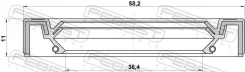������� ������� 36.4x58.2x11 | ����/��� | Febest 95IBS38581111L 95IBS38581111L ����