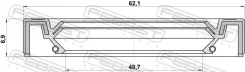 ������� ��������� 48.7x62.1x6.9 | ��� ����/��� | ��� Subaru Impreza, Subaru Legacy, Subaru Forester febest 95ibs-50620707x 95IBS50620707X ����