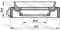 ������� �������! 45.9x70.2x11.8x30.6 Chevrolet Avalanche 5.3i 00-07, Ford F-150 09 Febest 95JAS47701232C 95JAS47701232C ����
