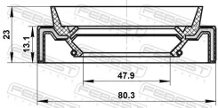 ������� ������� 47.9x80.3x13.1x23 | ����/��� | Febest 95JAY50801323L 95JAY50801323L ����